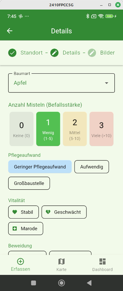 Screenshot: Details